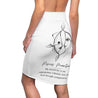 Pisces Mantra Pencil Skirt - White