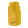 Leo Mantra Pencil Skirt - Yellow
