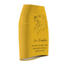 Leo Mantra Pencil Skirt - Yellow