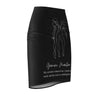 Gemini Mantra Pencil Skirt - Black