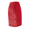 Aries Mantra Pencil Skirt - Red