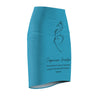 Capricorn Mantra Pencil Skirt - Turquoise