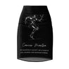 Cancer Mantra Pencil Skirt - Black