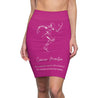 Cancer Mantra Pencil Skirt - Hot Pink
