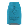 Capricorn Mantra Pencil Skirt - Turquoise