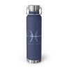 French Pisces Copper Vacuum Insulated Bottle, 22oz - Multiple Colors