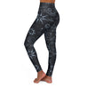 Starry Night High Waisted Yoga Leggings - Black