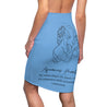 Aquarius Mantra Pencil Skirt - Light Blue