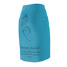 Capricorn Mantra Pencil Skirt - Turquoise