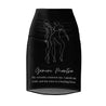 Gemini Mantra Pencil Skirt - Black