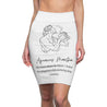Aquarius Mantra Pencil Skirt - White