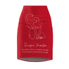 Scorpio Mantra Pencil Skirt - Red