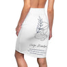Virgo Mantra Pencil Skirt - White