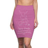 Taurus Mantra Pencil Skirt - Pink