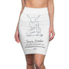 Taurus Mantra Pencil Skirt - White