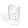 Virgo Mantra Eco-Friendly Sipper Glass, Reusable Drinkware, Perfect for Smoothies, Water, Gifts for All Occasions, Sustainable Lifestyle, Bamboo Lid