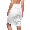 Taurus Mantra Pencil Skirt - White