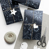 Starry Night Gift Wrap Papers - Black