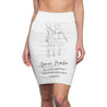 Gemini Mantra Pencil Skirt - White