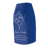 Pisces Mantra Pencil Skirt - Blue