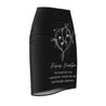Pisces Mantra Pencil Skirt - Black