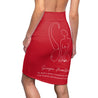 Scorpio Mantra Pencil Skirt - Red