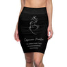 Capricorn Mantra Pencil Skirt - Black
