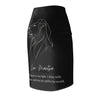 Leo Mantra Pencil Skirt - Black