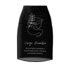 Virgo Mantra Pencil Skirt - Black