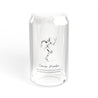 Cancer Mantra Eco-Friendly Sipper Glass, Reusable Drinkware, Perfect for Smoothies, Water, Gifts for All Occasions, Sustainable Lifestyle, Bamboo Lid