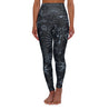 Starry Night High Waisted Yoga Leggings - Black