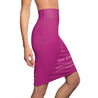 Cancer Mantra Pencil Skirt - Hot Pink