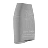 Gemini Mantra Pencil Skirt - Grey