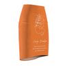 Virgo Mantra Pencil Skirt - Orange