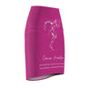 Cancer Mantra Pencil Skirt - Hot Pink