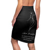 Libra Mantra Pencil Skirt - Black