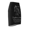 Sagittarius Mantra Pencil Skirt - Black