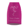Cancer Mantra Pencil Skirt - Hot Pink