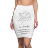 Leo Mantra Pencil Skirt - White
