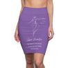 Libra Mantra Pencil Skirt - Lavender