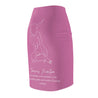 Taurus Mantra Pencil Skirt - Pink
