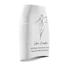 Libra Mantra Pencil Skirt - White