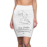 Aries Mantra Pencil Skirt - White