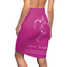 Cancer Mantra Pencil Skirt - Hot Pink