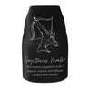 Sagittarius Mantra Pencil Skirt - Black
