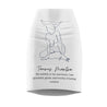 Taurus Mantra Pencil Skirt - White