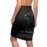 Leo Mantra Pencil Skirt - Black