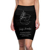 Virgo Mantra Pencil Skirt - Black