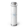 French Pisces Copper Vacuum Insulated Bottle, 22oz - White