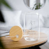 Libra Mantra Eco-Friendly Sipper Glass, Reusable Drinkware, Perfect for Smoothies, Water, Gifts for All Occasions, Sustainable Lifestyle, Bamboo Lid